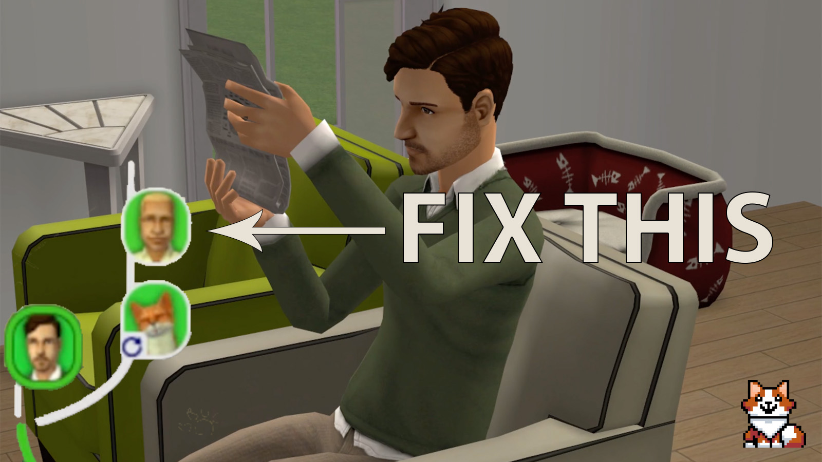 A quick covering how to fix broken roommates in The Sims 2.