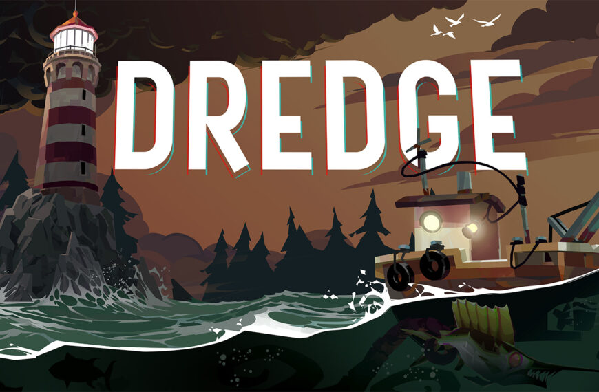 The official artwork for Dredge on macOS and Android and iOS devices.