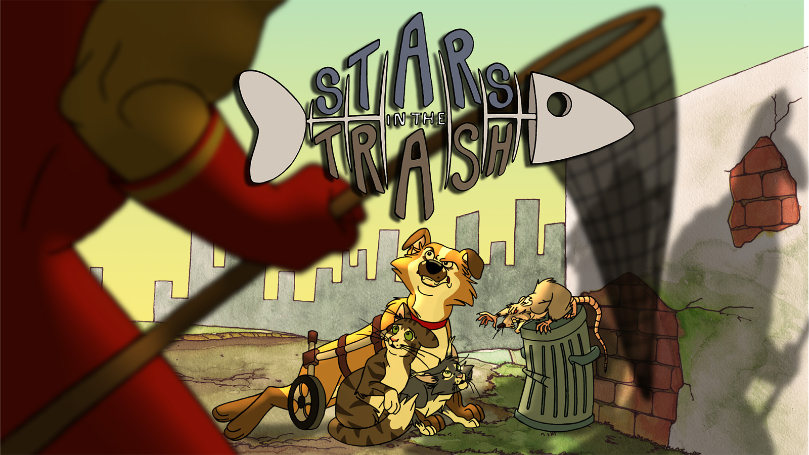 The official artwork for Stars in the Trash, showing Moka and her friends.