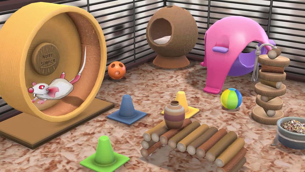 An official screenshot of Squeakross: Home Sweet Home, showing one of the unlockable furniture sets.