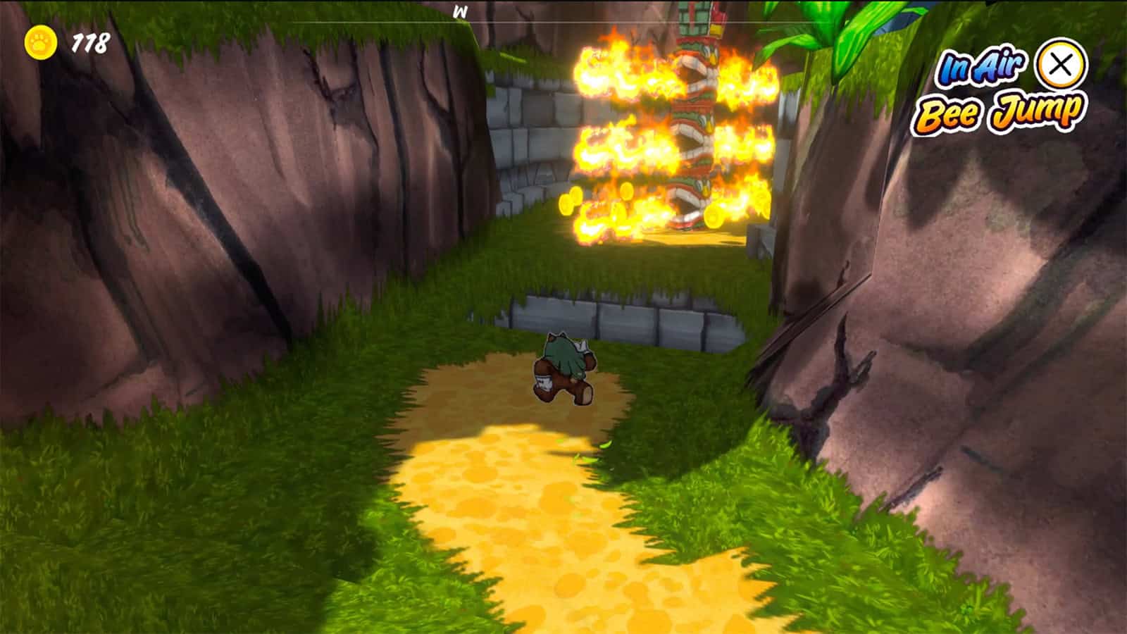 A screenshot of Ruffy and the Riverside showing some of the traps you need to survive.