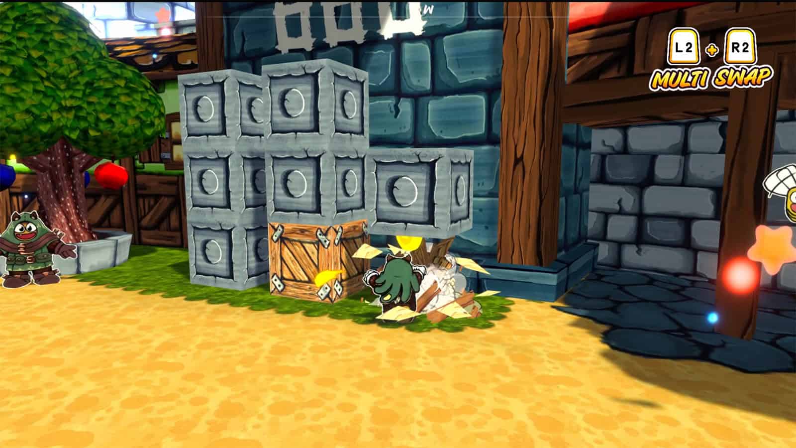 A screenshot of Ruffy and the Riverside showing one of the puzzles I solved in the town.